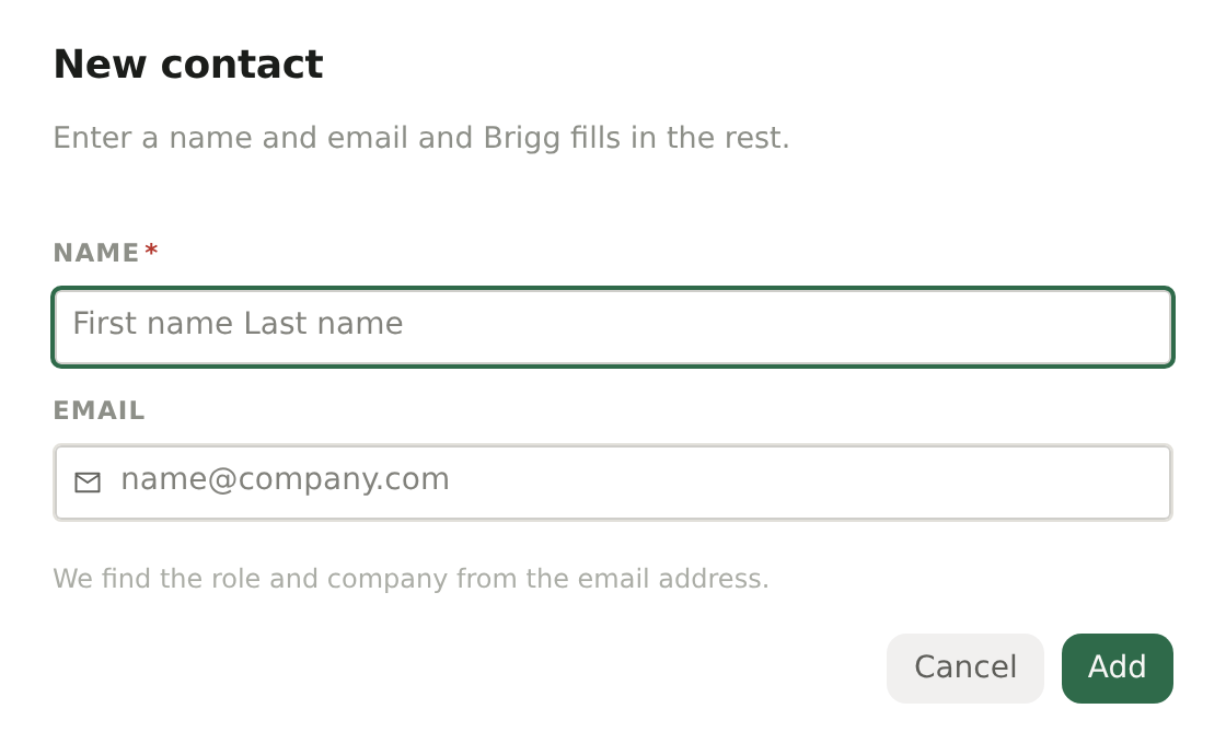 Adding a contact