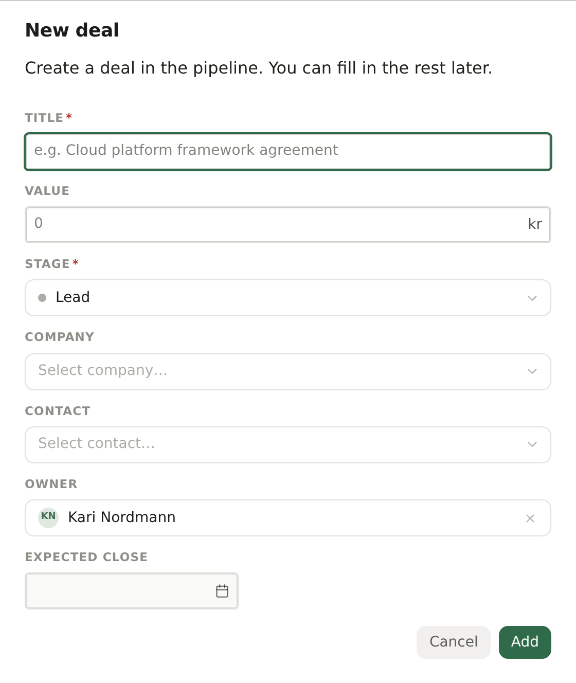 A new deal