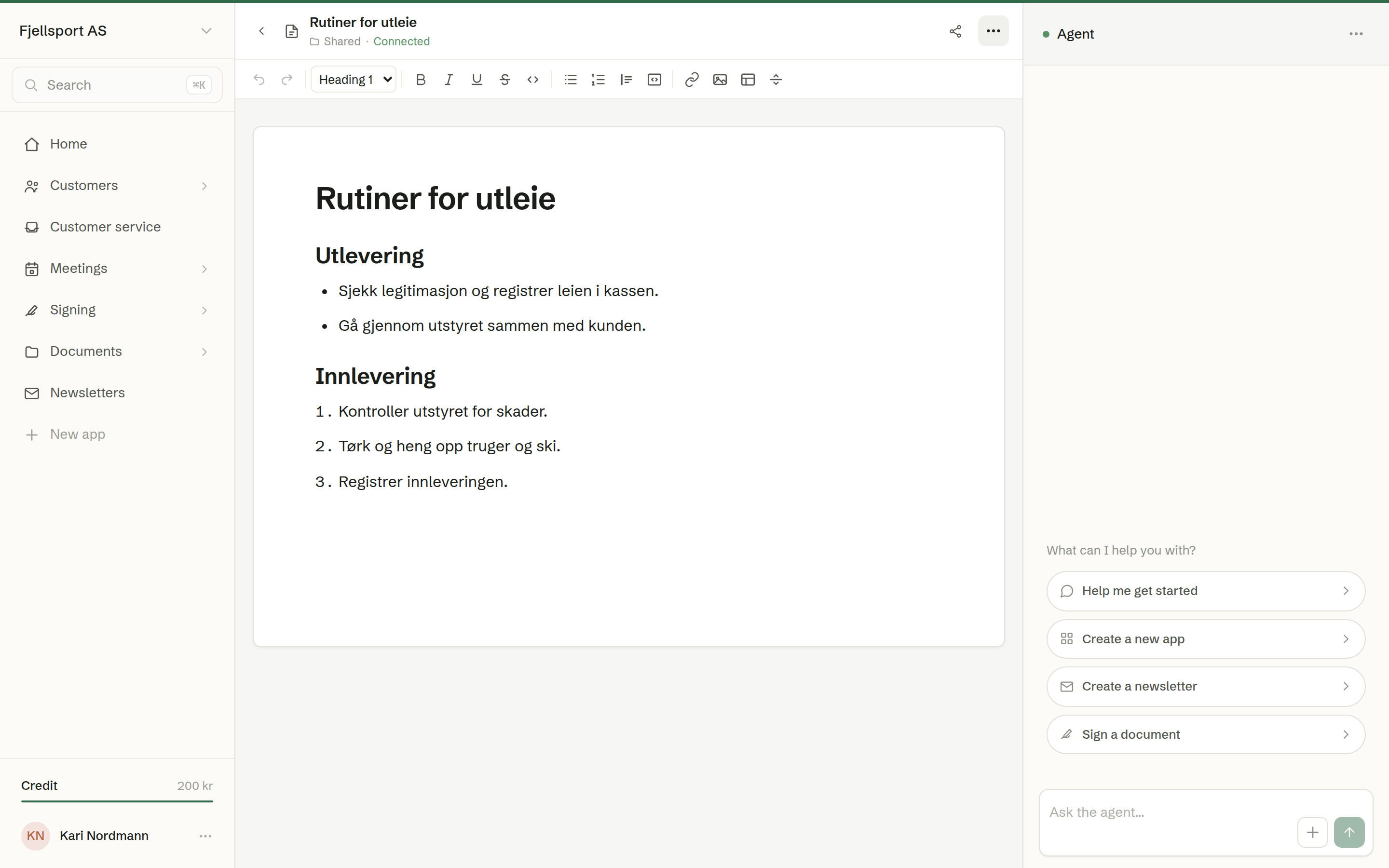 A text document open in the editor